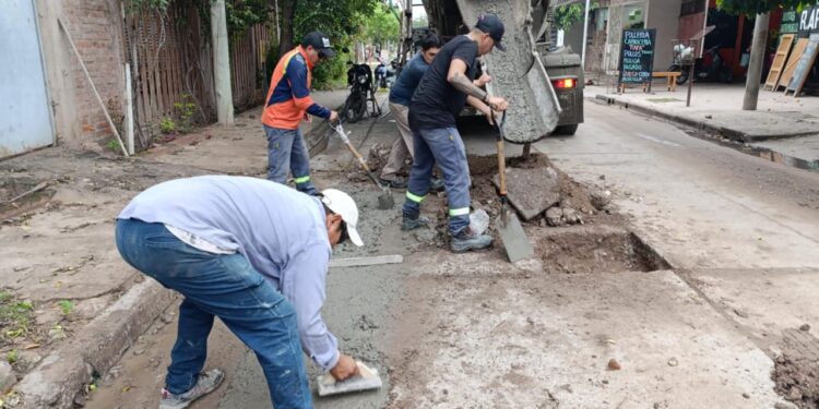 En San Pedro, avanzan con el Plan de Bacheo