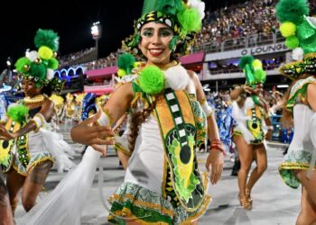 Una sampedreña en el carnaval de Rio de Janeiro