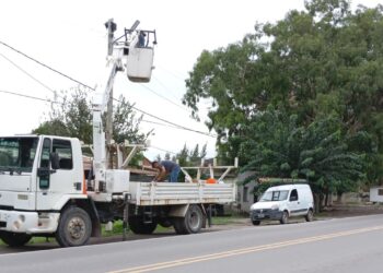 En Monterrico se iluminó el sector de San Vicente sobre ruta 42