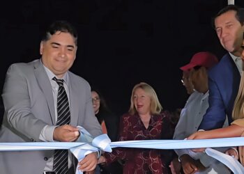 Monterrico dejó inaugurado el alumbrado en la ruta provincial 45