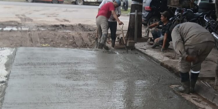 El municipio de San Pedro de Jujuy avanza con trabajos de pavimentación