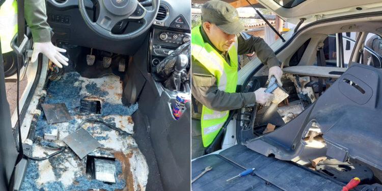 Salta: Extraen 54 kilos de cocaína de un doble fondo del sector del piso y lateral trasero de un automóvil
