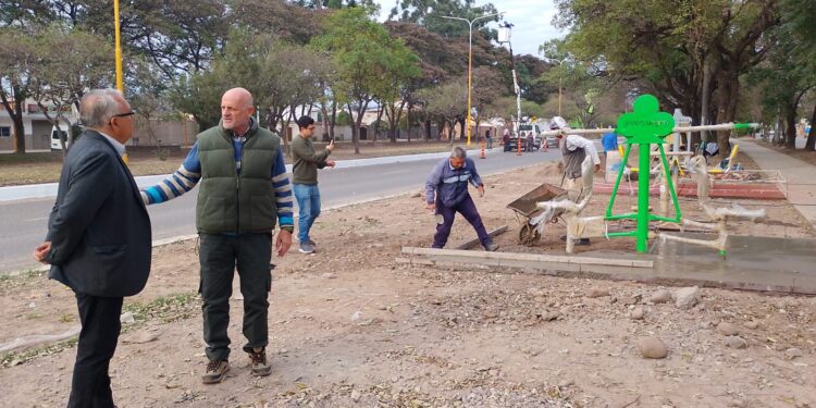 Julio Bravo ponderó las obras de mejora y embellecimiento del acceso sur a San Pedro