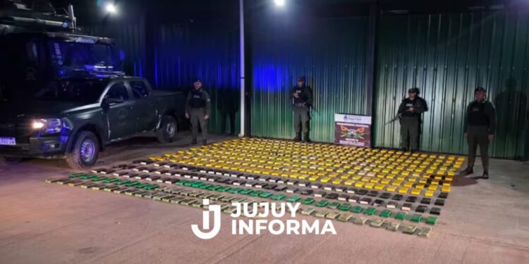 Aguas Blancas: Una patrulla de gendarmes decomisó 431 kilos de cocaína en una zona montuosa