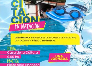 Este martes se realiza una capacitación en natación