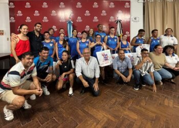 El Intendente Julio Bravo recibió al seleccionado nacional de atletismo para personas con Síndrome de Down