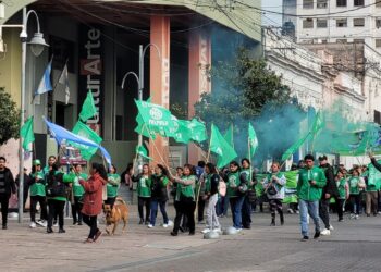 ATE realiza paro nacional con movilización y concentra en Jujuy