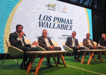 Sadir participó de la presentación oficial del test match entre Los Pumas y Australia que se jugará en Jujuy