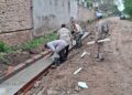 El municipio construye el cordón cuneta sobre calle Rogelia Lozano