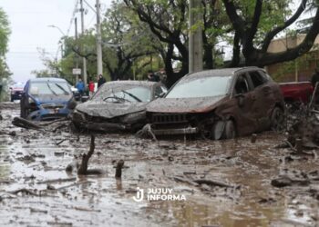 Aluvión en Santiago de Chile: el barro arrastró autos y colectivos y dejó seis heridos