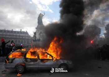 Una violenta protesta en Francia dejó varios detenidos y graves disturbios