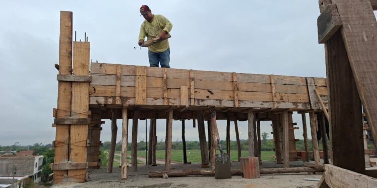 Avanzan las obras en el nuevo edificio municipal de barrio 48 Viviendas